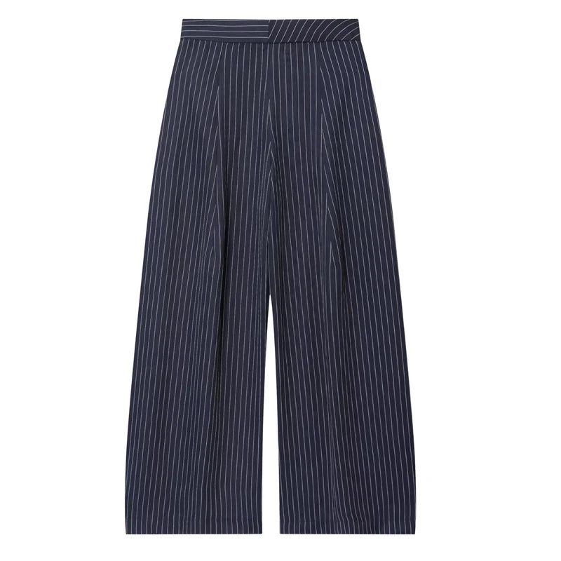 Pantalones anchos plisados HXAO para mujer, pantalones de traje holgados para mujer, pantalones beige de cintura alta para oficina y trabajo, pantalones de pierna ancha oversize para primavera