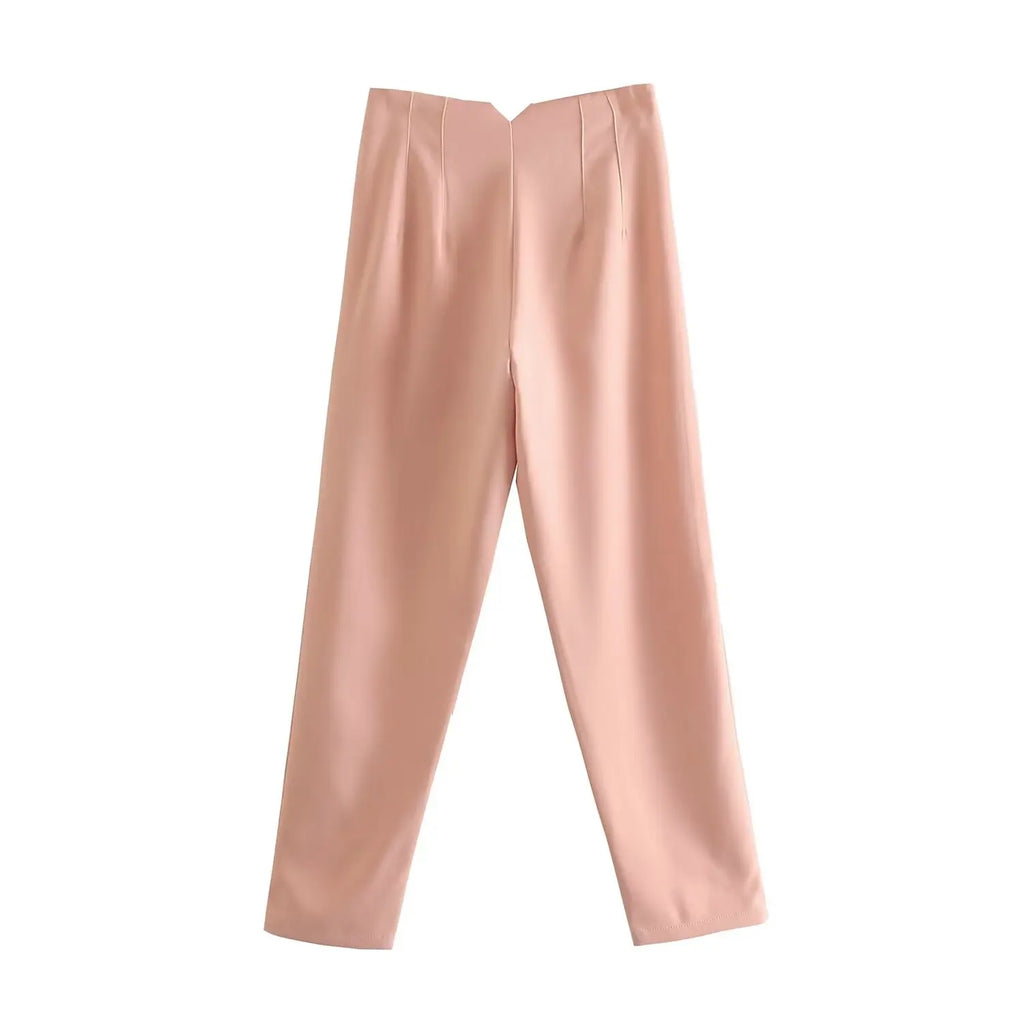 Koekop Trajes de oficina Pantalones lápiz Negro Rosa Blanco Pantalones de mujer Ropa de oficina de moda Pantalones de cintura alta para mujer Pantalones formales