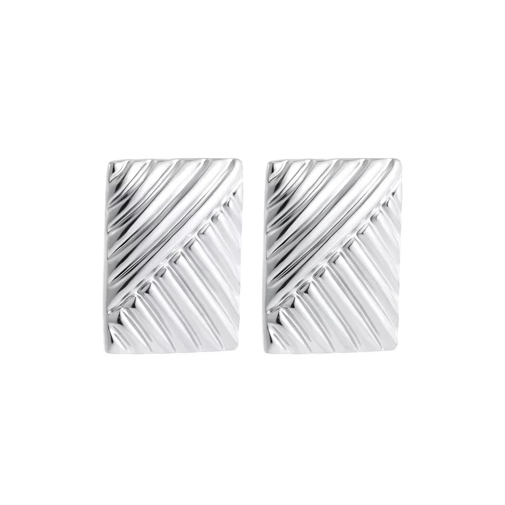 Pendientes de nudo torcido circulares multicapa de acero inoxidable a la moda para mujer, pendientes llamativos chapados en oro con textura de colores mezclados, bisutería