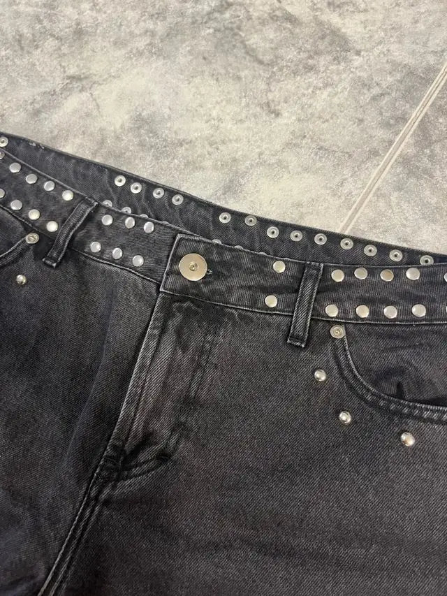 Y2k One Dilemma pantalones vaqueros con estampado de leopardo y estrellas, pantalones vaqueros de pierna ancha, ropa de calle, pantalones vaqueros holgados de cintura alta, ropa gótica Harajuku para mujer