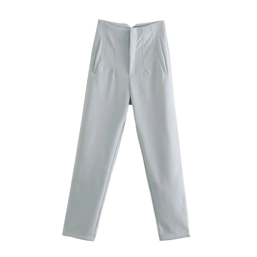 Koekop Trajes de oficina Pantalones lápiz Negro Rosa Blanco Pantalones de mujer Ropa de oficina de moda Pantalones de cintura alta para mujer Pantalones formales