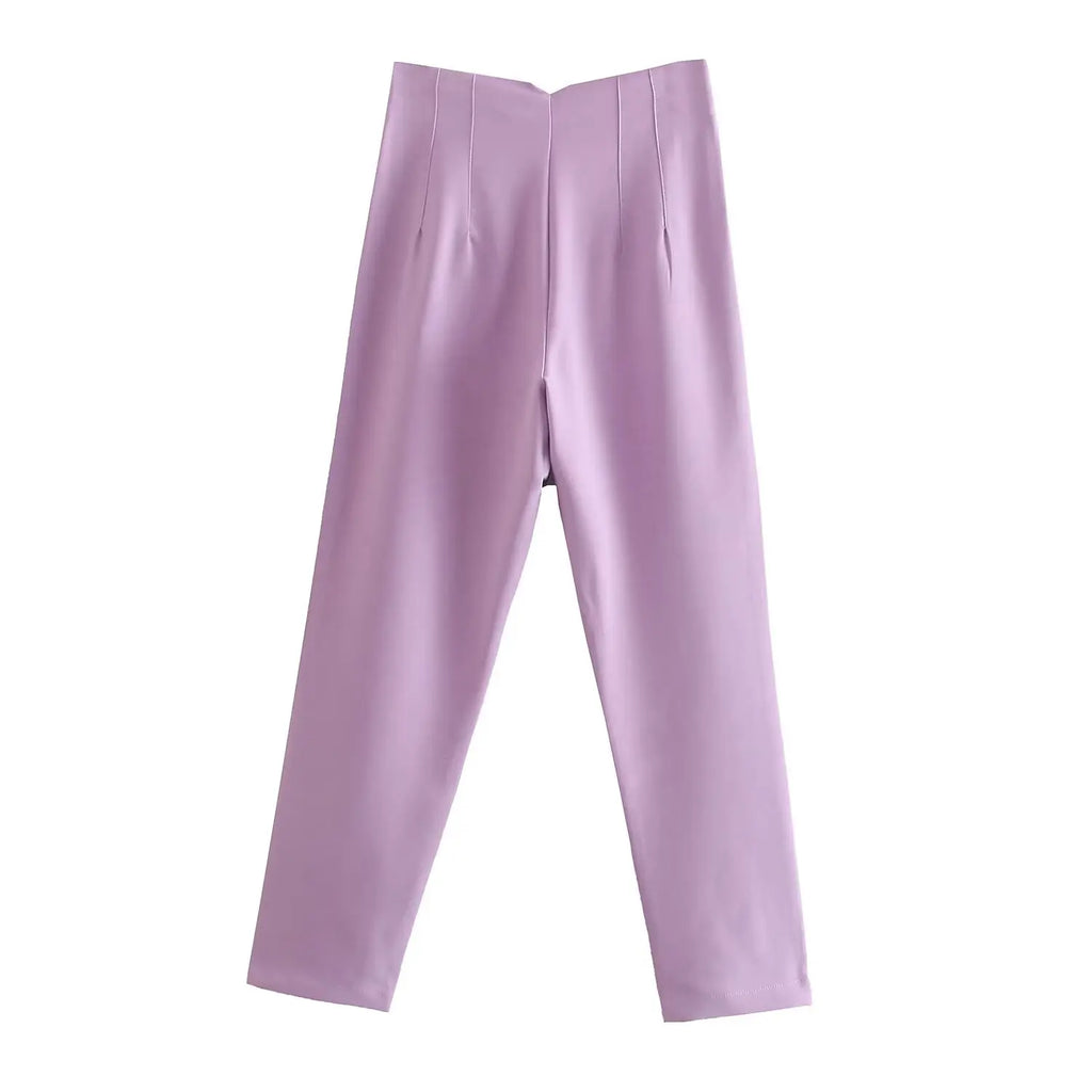 Koekop Trajes de oficina Pantalones lápiz Negro Rosa Blanco Pantalones de mujer Ropa de oficina de moda Pantalones de cintura alta para mujer Pantalones formales