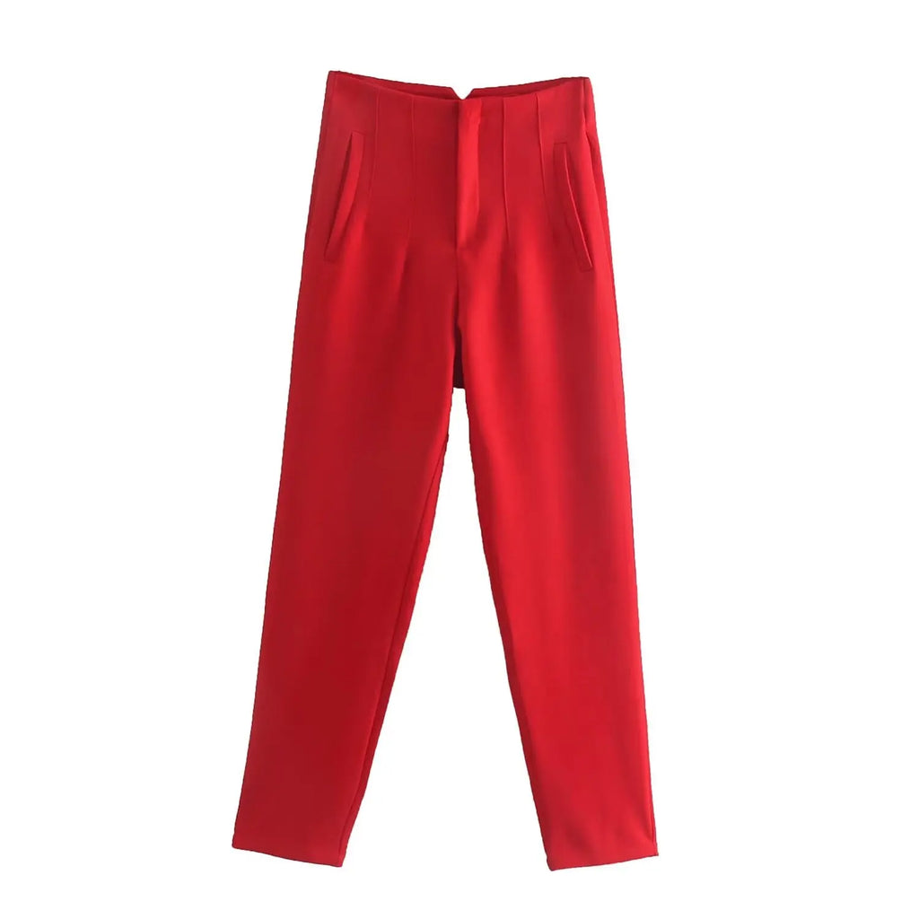 Koekop Trajes de oficina Pantalones lápiz Negro Rosa Blanco Pantalones de mujer Ropa de oficina de moda Pantalones de cintura alta para mujer Pantalones formales