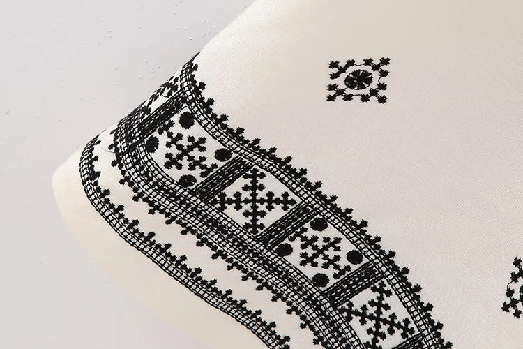 Pantalones Vintage holgados de lino bohemios para mujer, moda de verano 2023, pantalones bordados suaves para mujer, pantalones informales elegantes para mujer
