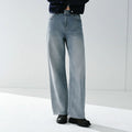 Semir Retro Jeans mujeres 2026 primavera Lyocell mezcla pierna ancha hasta el suelo cubierta de cadera pierna alargamiento pantalones de moda