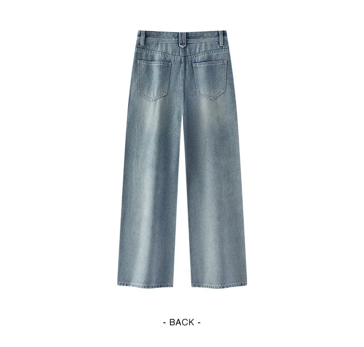 Semir Retro Jeans mujeres 2026 primavera Lyocell mezcla pierna ancha hasta el suelo cubierta de cadera pierna alargamiento pantalones de moda