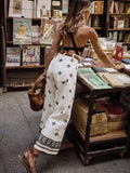 Pantalones Vintage holgados de lino bohemios para mujer, moda de verano 2023, pantalones bordados suaves para mujer, pantalones informales elegantes para mujer