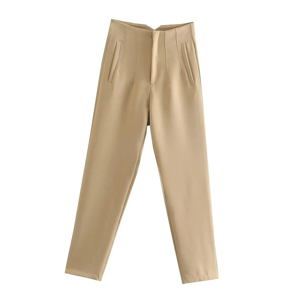 Koekop Trajes de oficina Pantalones lápiz Negro Rosa Blanco Pantalones de mujer Ropa de oficina de moda Pantalones de cintura alta para mujer Pantalones formales